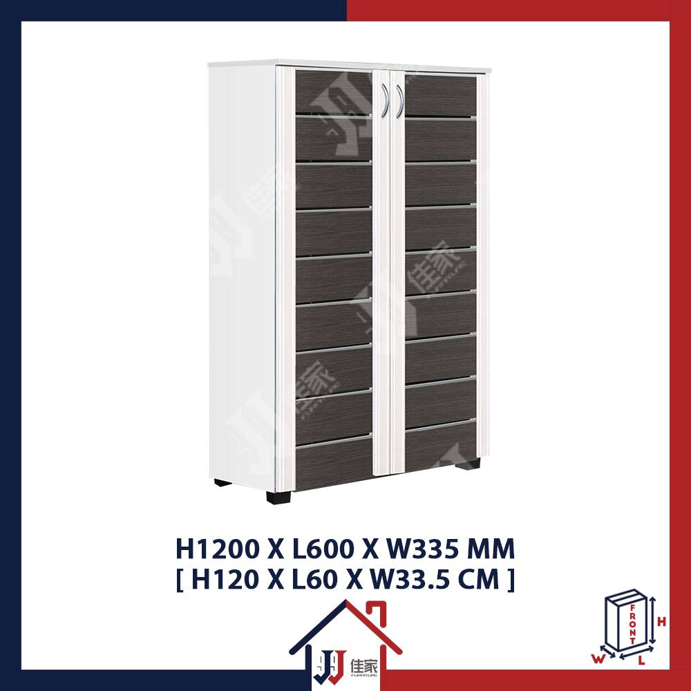 GRAY 2 Doors Shoe with 6 Compartments JJ Furniture Online Store